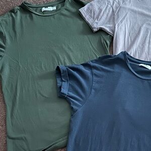 Bundle 4/$30 VGUC MENS XL DARK GREEN STRETCH TOPMAN SHORT SLEEVE TSHIRT